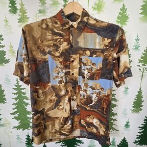 Artistic Print Urban Outfitters Men's Shirt